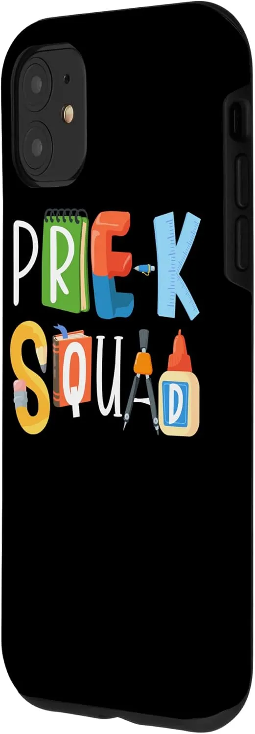 iPhone 11 Cute Pre-K Squad Teachers Early Childhood PreSchool Spirit Case