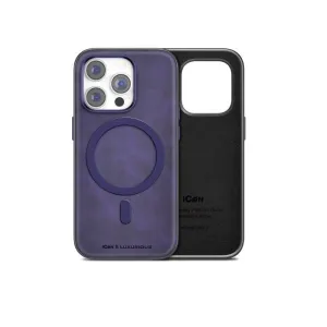 iPhone 13 Pro Max Luxurious Leather Magsafe Case- Purple