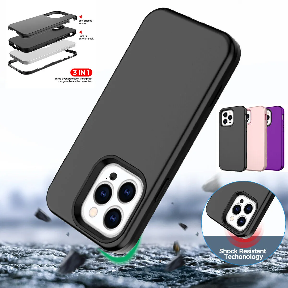 iPhone 14 Plus Heavy Duty Tough Rugged Shockproof Protection Cover Case
