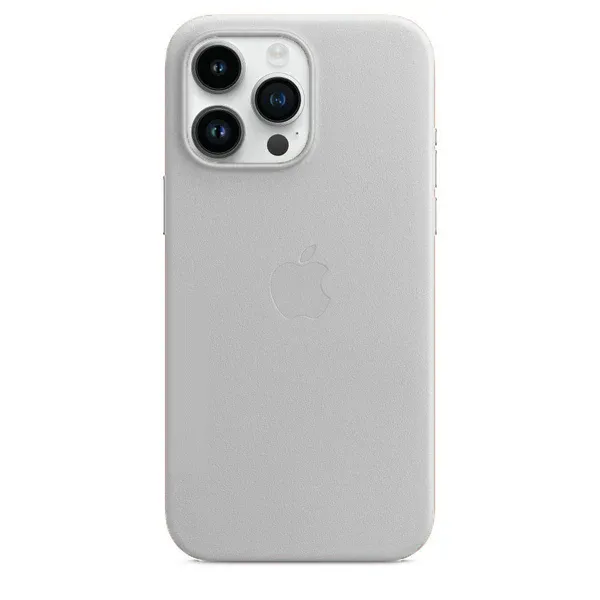 iPhone 14 Pro Max Leather Case (Not Magsafe) - Titanium Grey