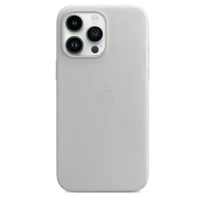 iPhone 14 Pro Max Leather Case (Not Magsafe) - Titanium Grey