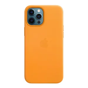 iPhone 14 Pro Max Leather Case (Not Magsafe) with Logo - California Poppy