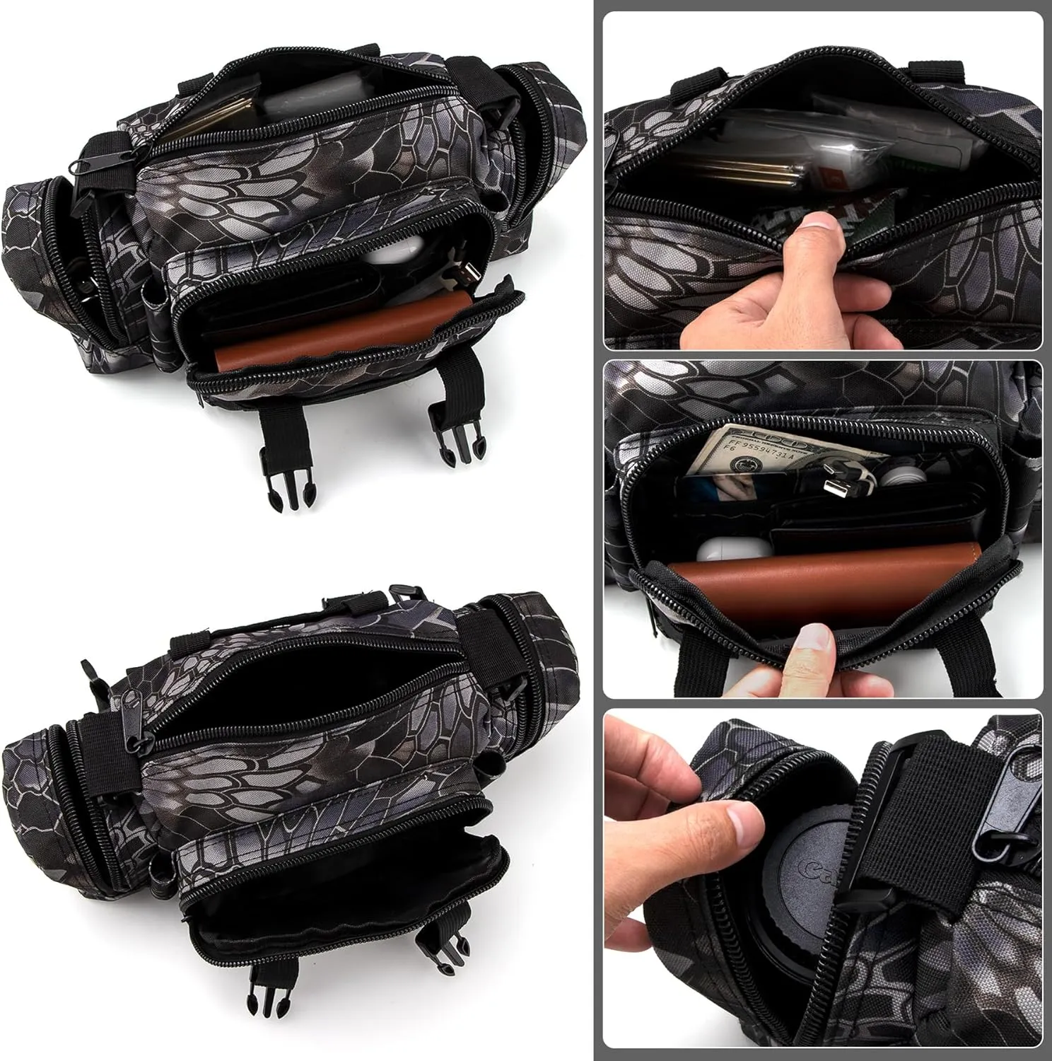 IronSeals Molle Tactical Sport Duffle Bag Water Resistant Deployment Bag (#10)