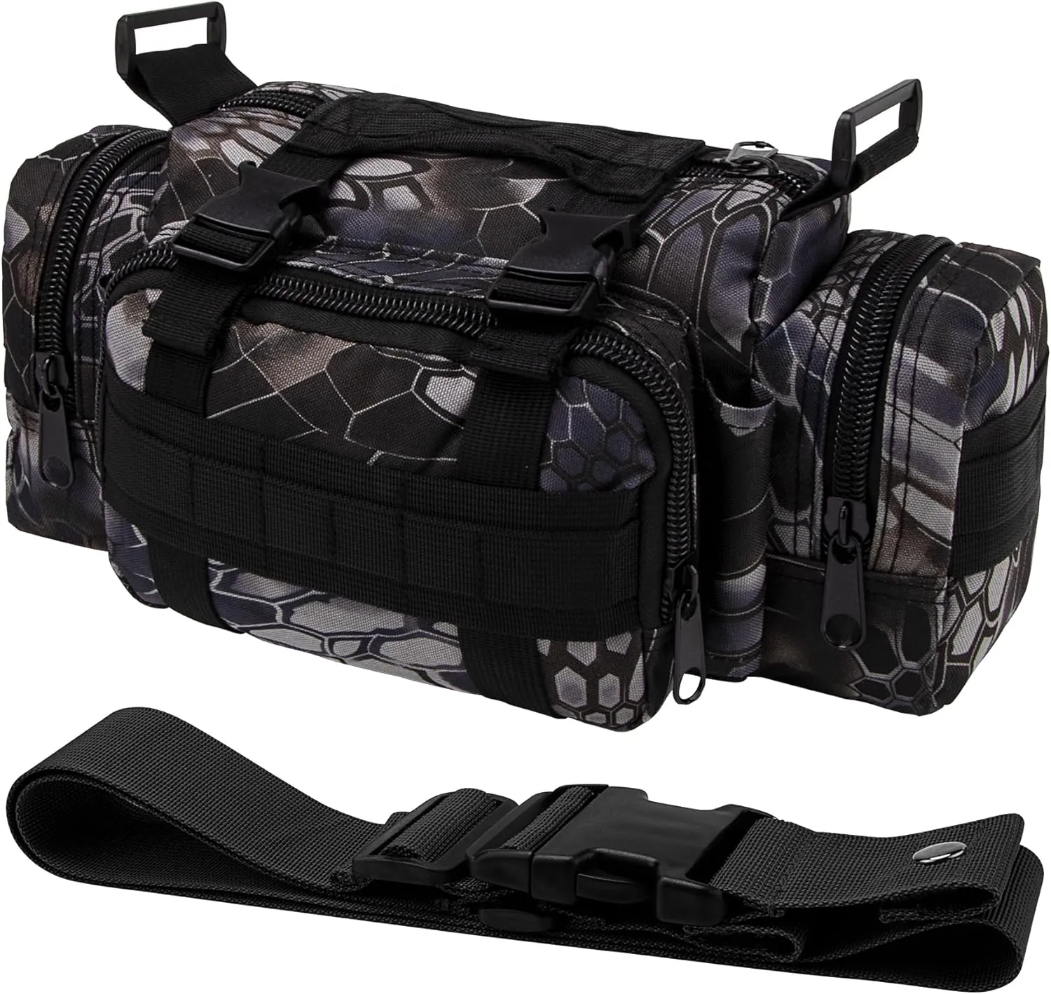 IronSeals Molle Tactical Sport Duffle Bag Water Resistant Deployment Bag (#10)