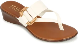 ITALIAN Shoemakers Women's Azura Wedge 7 White