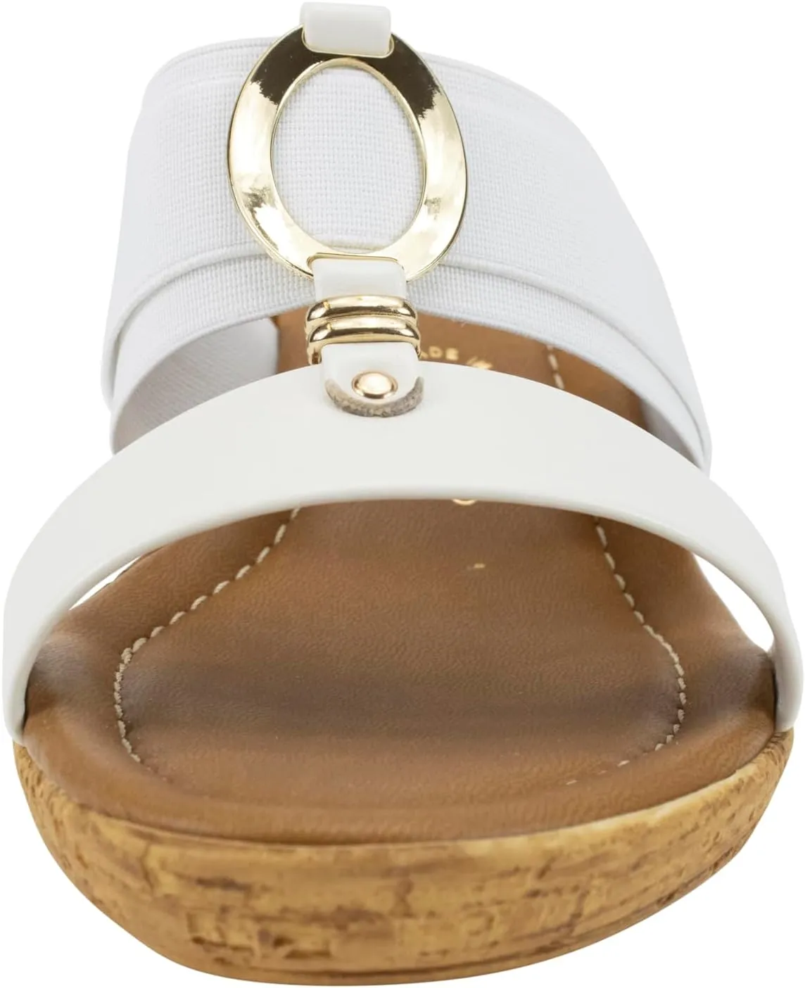 ITALIAN Shoemakers Women's Malou Faux Cork Wedge Sandals for Women