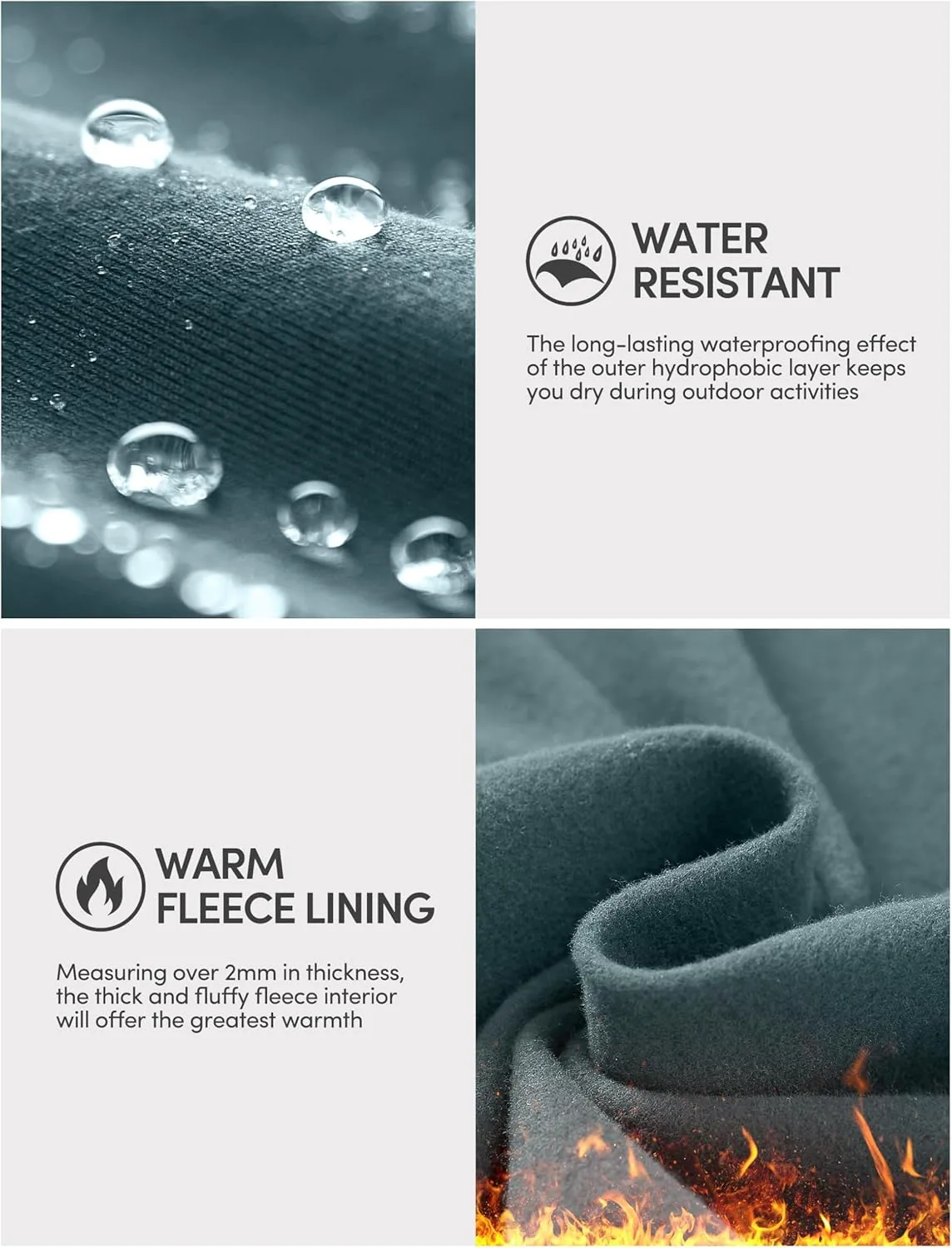 IUGA Fleece Lined Leggings Women Water Resistant Thermal Leggings Winter Warm Tights High Waist Hiking Pants with Pockets