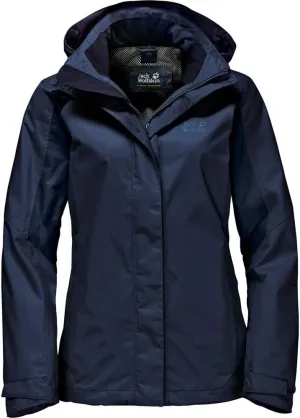 Jack Wolfskin Women's The Esmeraldas Waterproof Shell/Rain Jacket with short system-zip