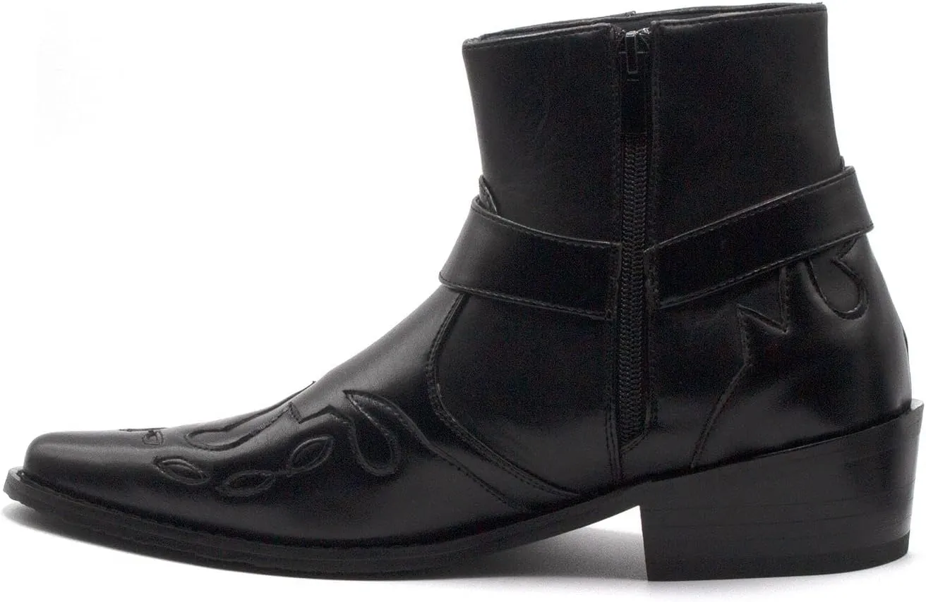 Jazamé Men's 40126 Leather Lined Tall Western Style Cowboy Dress Boots
