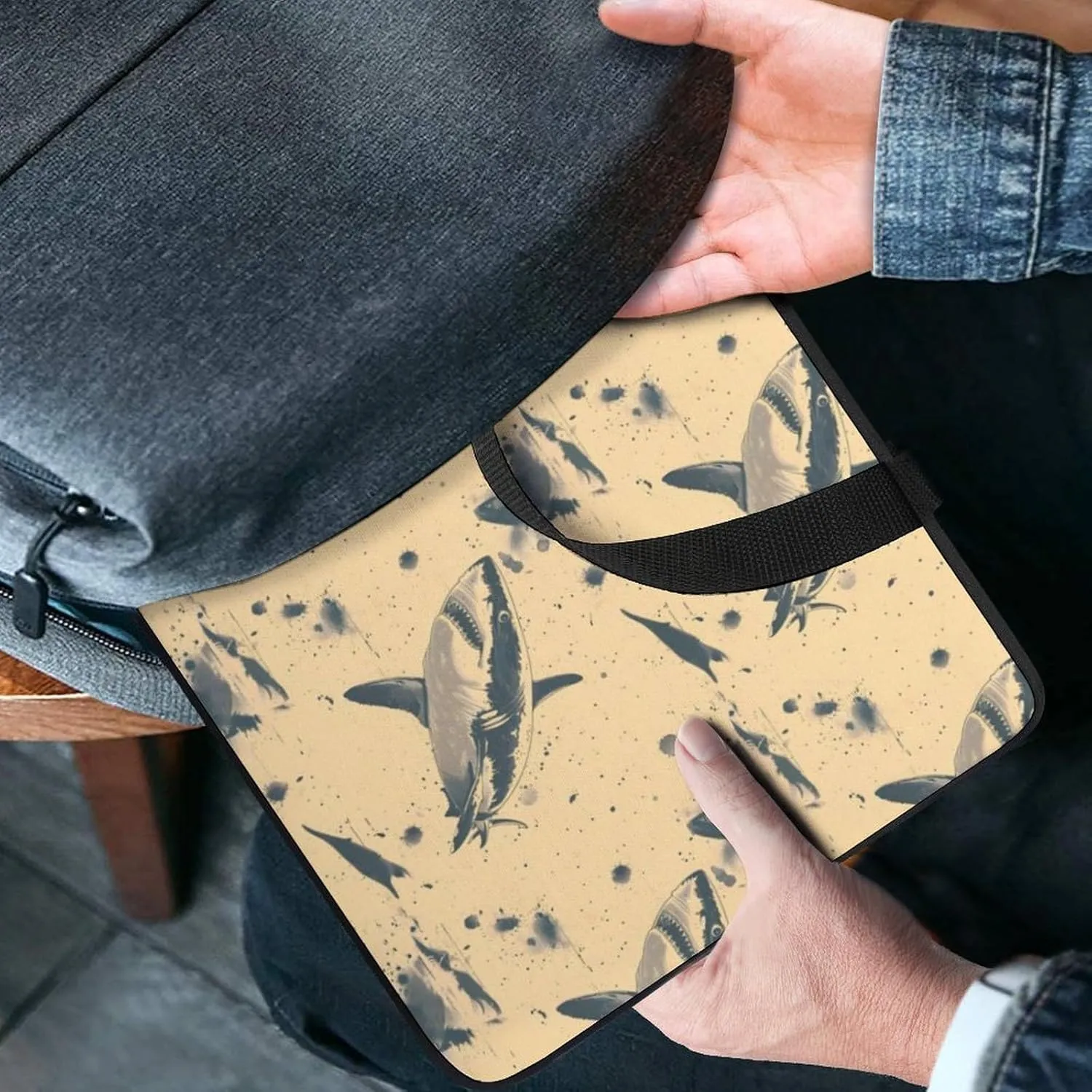 Jellyfish Pattern Laptop Bag Water-resistant Laptop Sleeve Handle Notebook Computer Case Briefcase