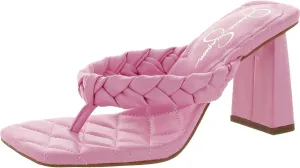 Jessica Simpson Zaliye Women's Faux Leather Block Heel Slide Sandals