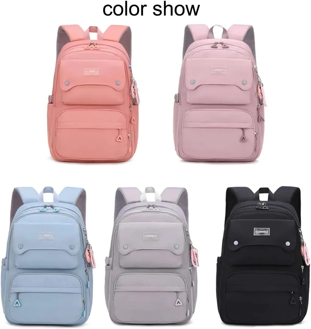JiaYou Teen Girls Casual Backpack High Middle School Daypack Women Daily Travel Laptop Bag (1# Blue, 26 Liters)
