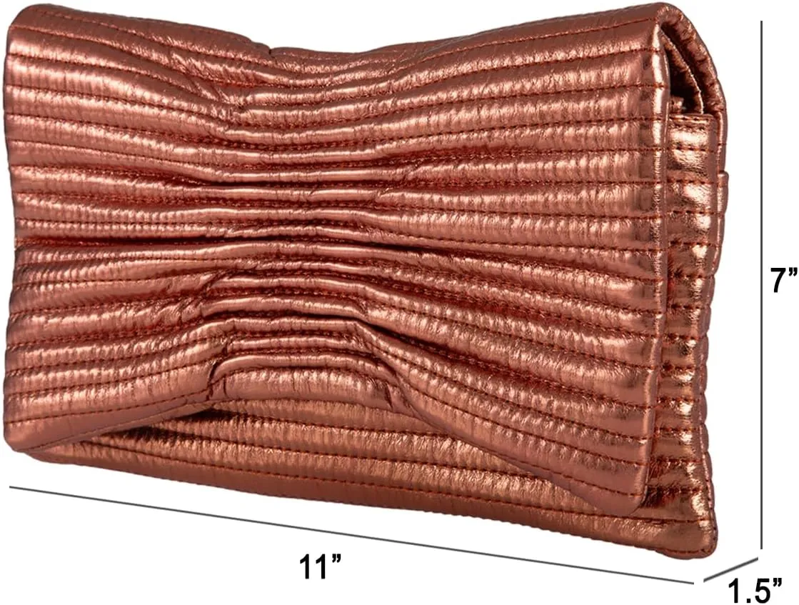JNB Faux Leather Envelope Clutch Purse