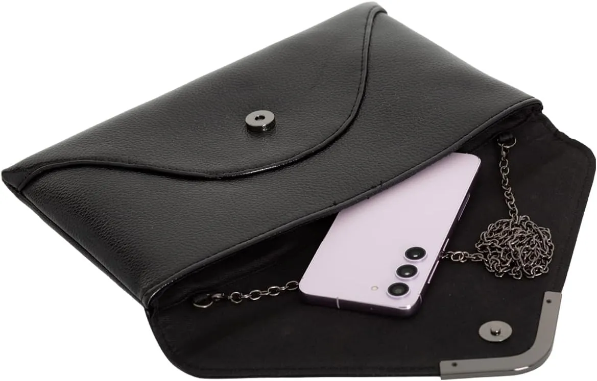 JNB Faux Leather Envelope Clutch Purse