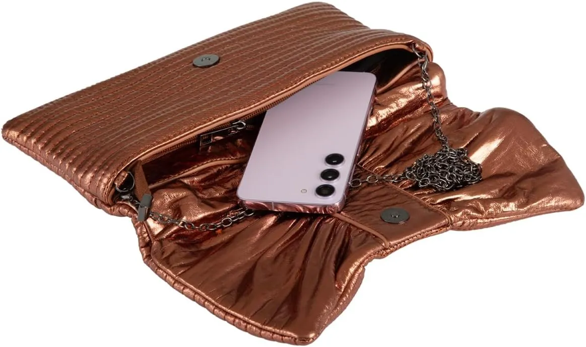 JNB Faux Leather Envelope Clutch Purse