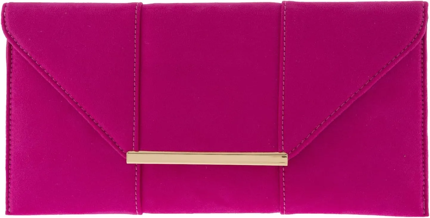 JNB Faux Microsuede Envelope Clutch