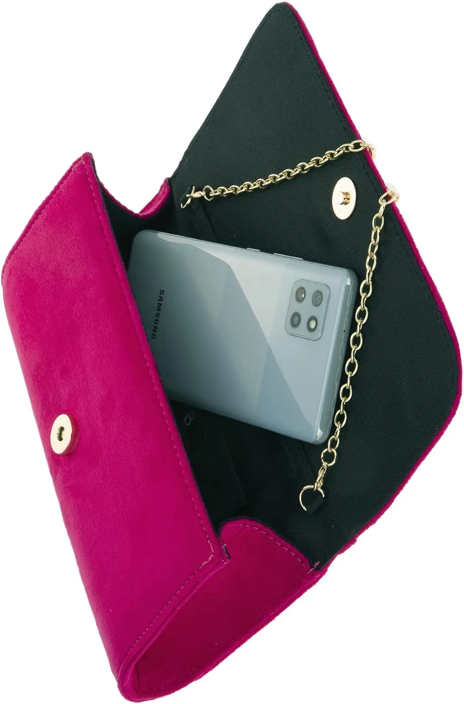 JNB Faux Microsuede Envelope Clutch