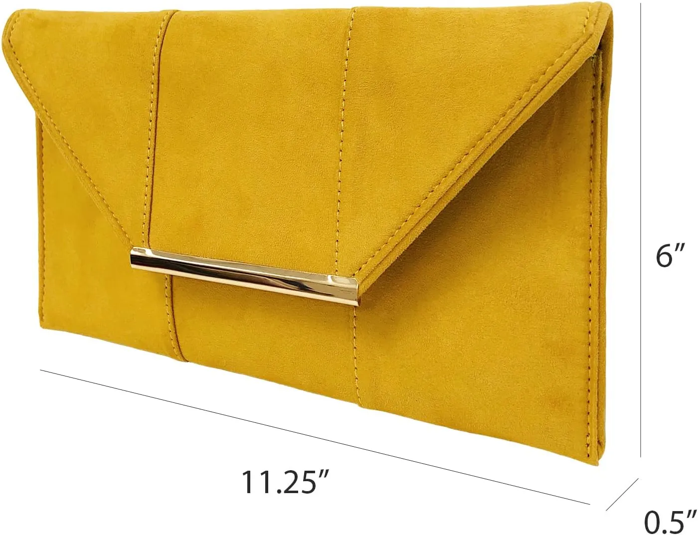 JNB Faux Microsuede Envelope Clutch