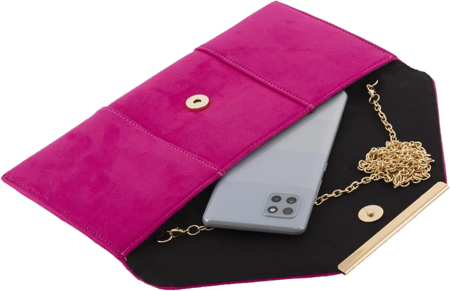 JNB Faux Microsuede Envelope Clutch