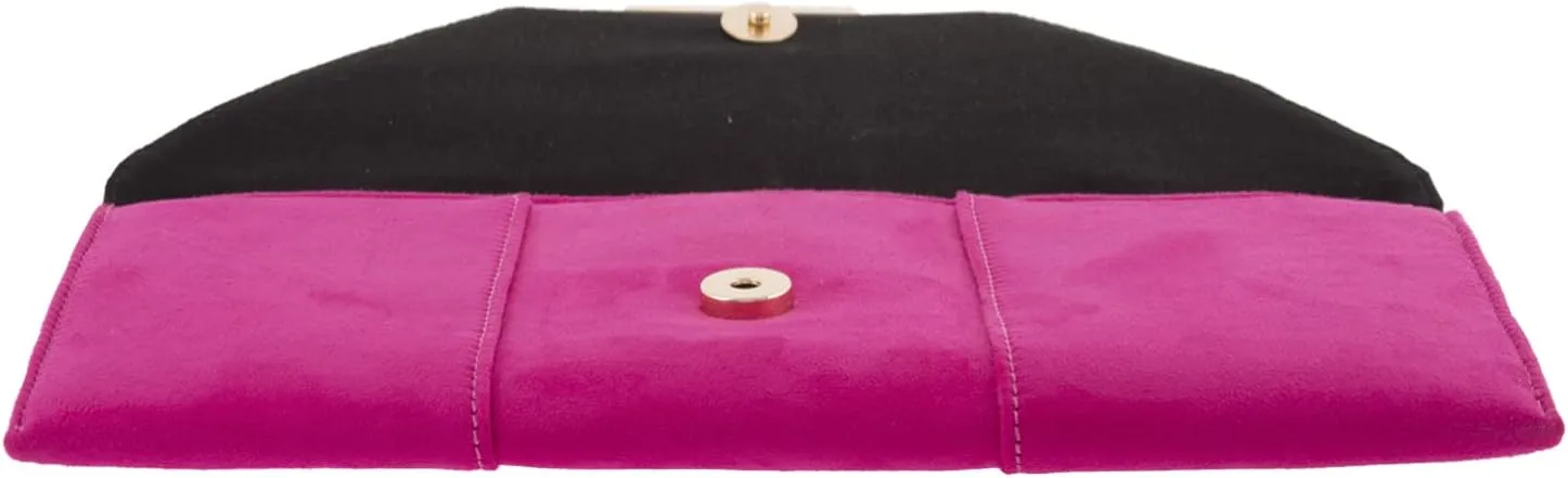 JNB Faux Microsuede Envelope Clutch
