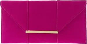 JNB Faux Microsuede Envelope Clutch