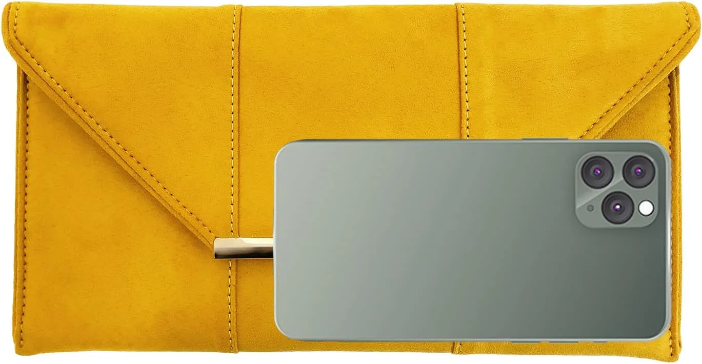 JNB Faux Microsuede Envelope Clutch