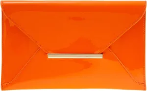 JNB Faux Patent Leather Envelope Candy Clutch Bag
