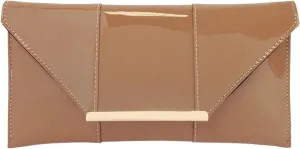 JNB Faux Patent Leather Envelope Candy Clutch