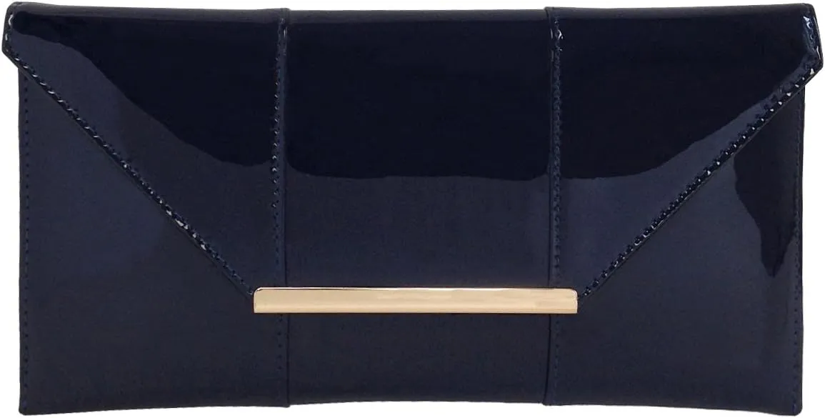 JNB Faux Patent Leather Envelope Candy Clutch