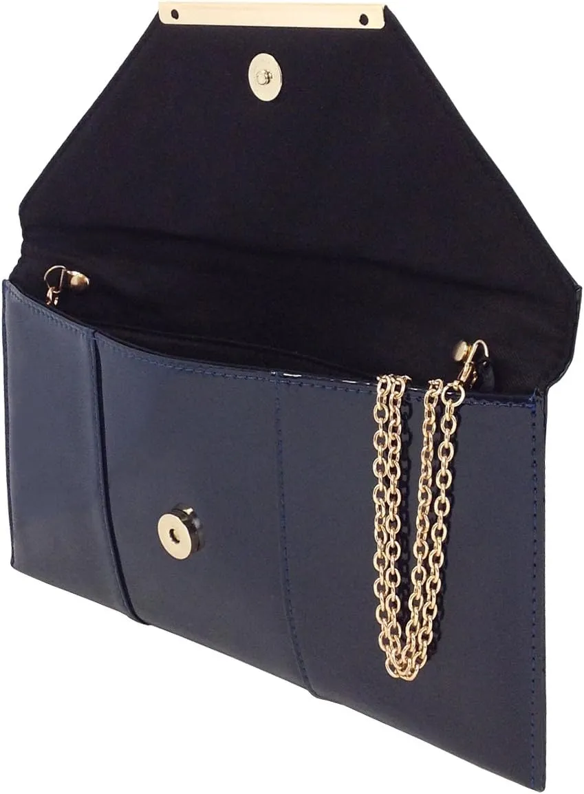 JNB Faux Patent Leather Envelope Candy Clutch