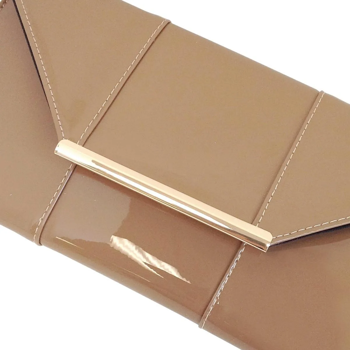 JNB Faux Patent Leather Envelope Candy Clutch