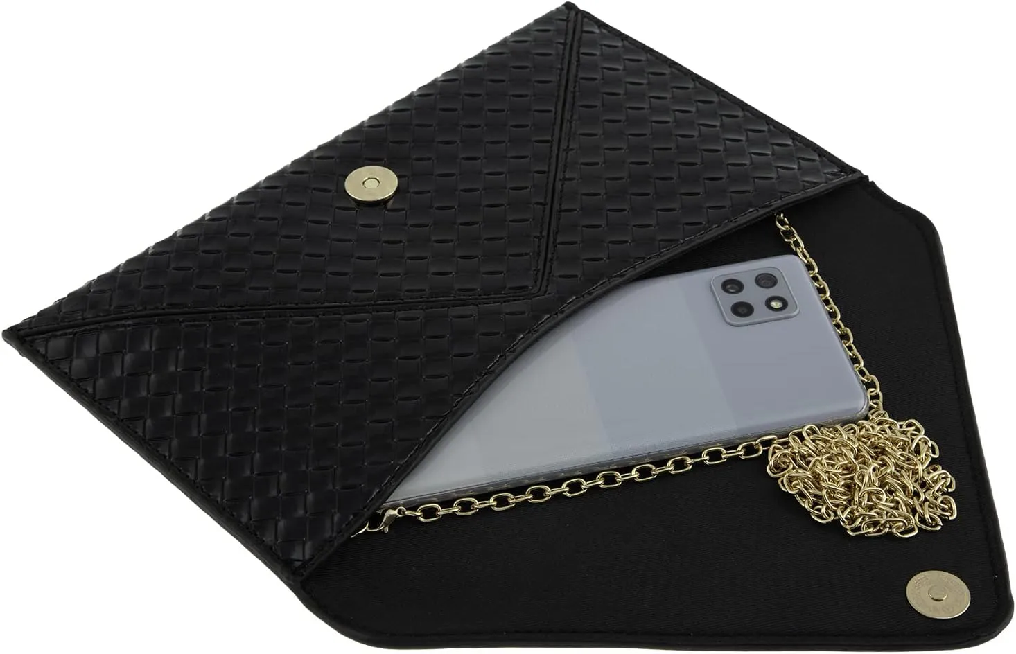 JNB Faux Patent Leather Glossy Envelope Clutch