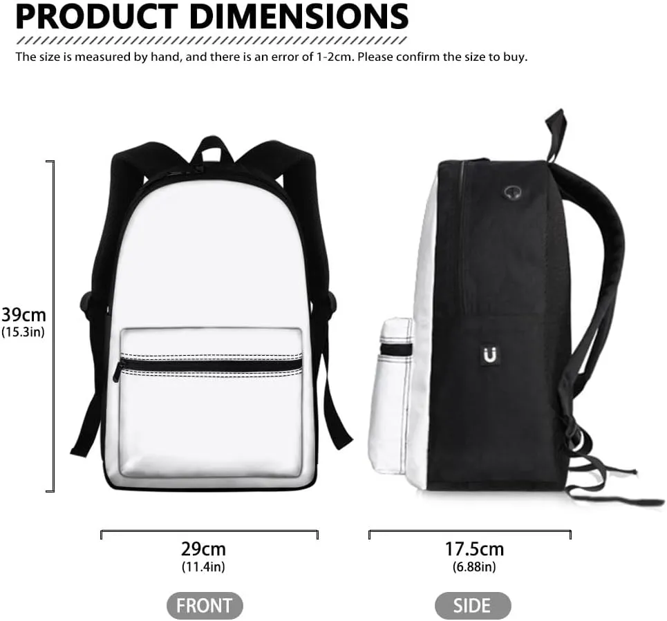 JooMeryer Cool Fox Wolf Printed Backpack for Kid Teen Boys Girls Casual School Bag Shoulder Bags with Front Zipper Pocket,Red Anger Wolf