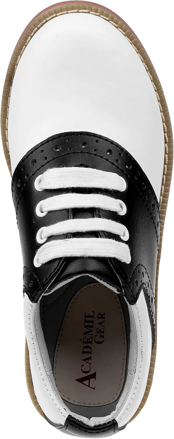 Josmo Unisex-Child Girls Oxfords Saddle Uniform School Leather Shoes