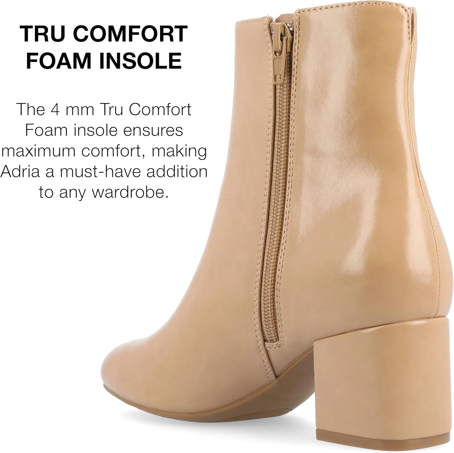 Journee Collection Womens ADRIA Faux Leather Ankle Boots