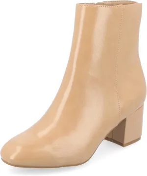 Journee Collection Womens ADRIA Faux Leather Ankle Boots