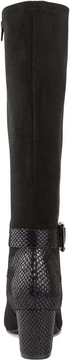 Karen Scott Womens Isabell Faux Leather Tall Knee-High Boots