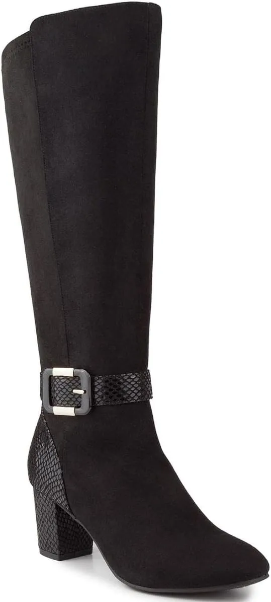 Karen Scott Womens Isabell Faux Leather Tall Knee-High Boots