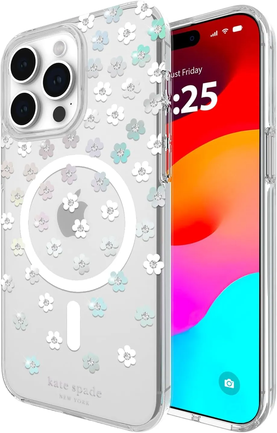 kate spade new york iPhone 15 Pro Max Case, Compatible with MagSafe - Scattered Flowers