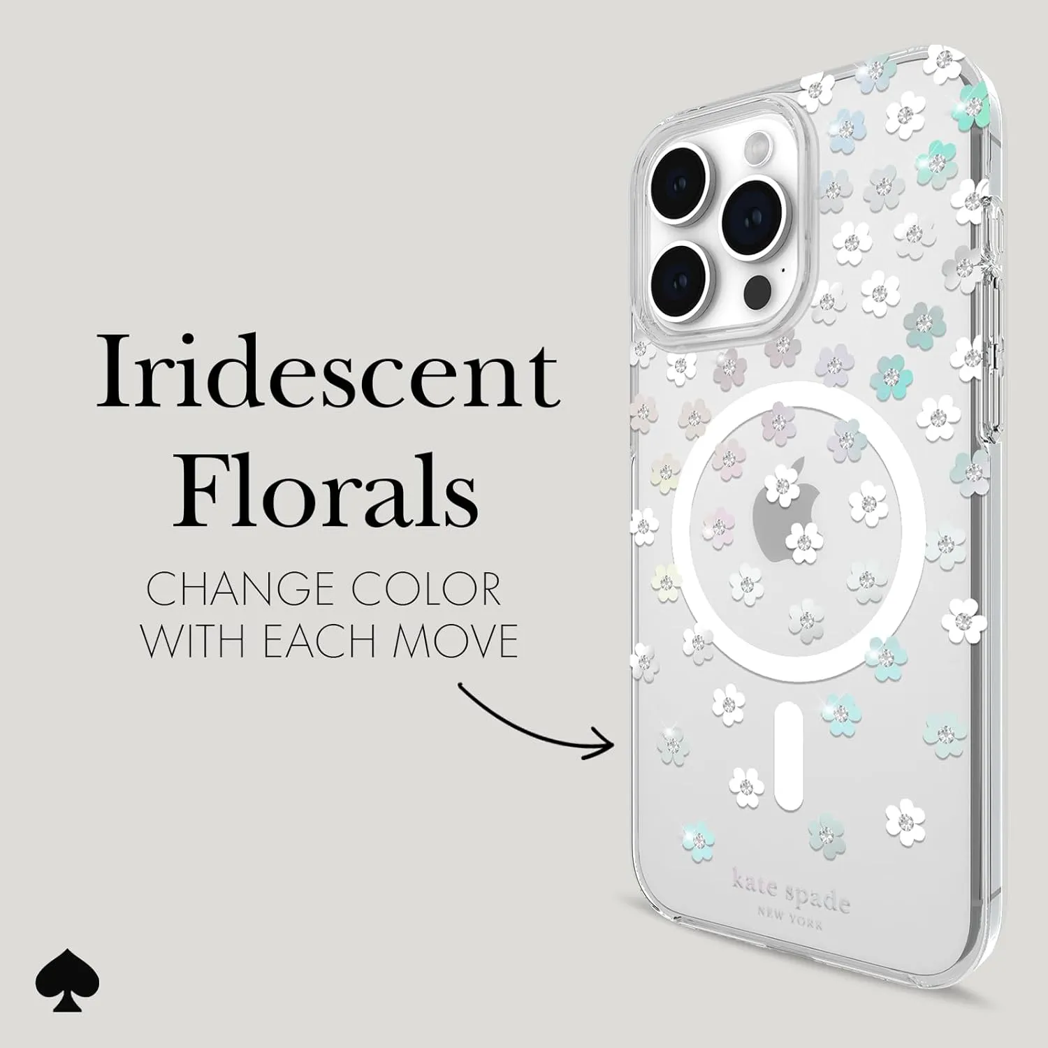 kate spade new york iPhone 15 Pro Max Case, Compatible with MagSafe - Scattered Flowers