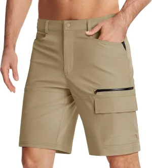KEFITEVD Men's Hiking Shorts Outdoor Casual Quick Dry Water Resistant Lightweight Cargo Fishing Tactical Shorts