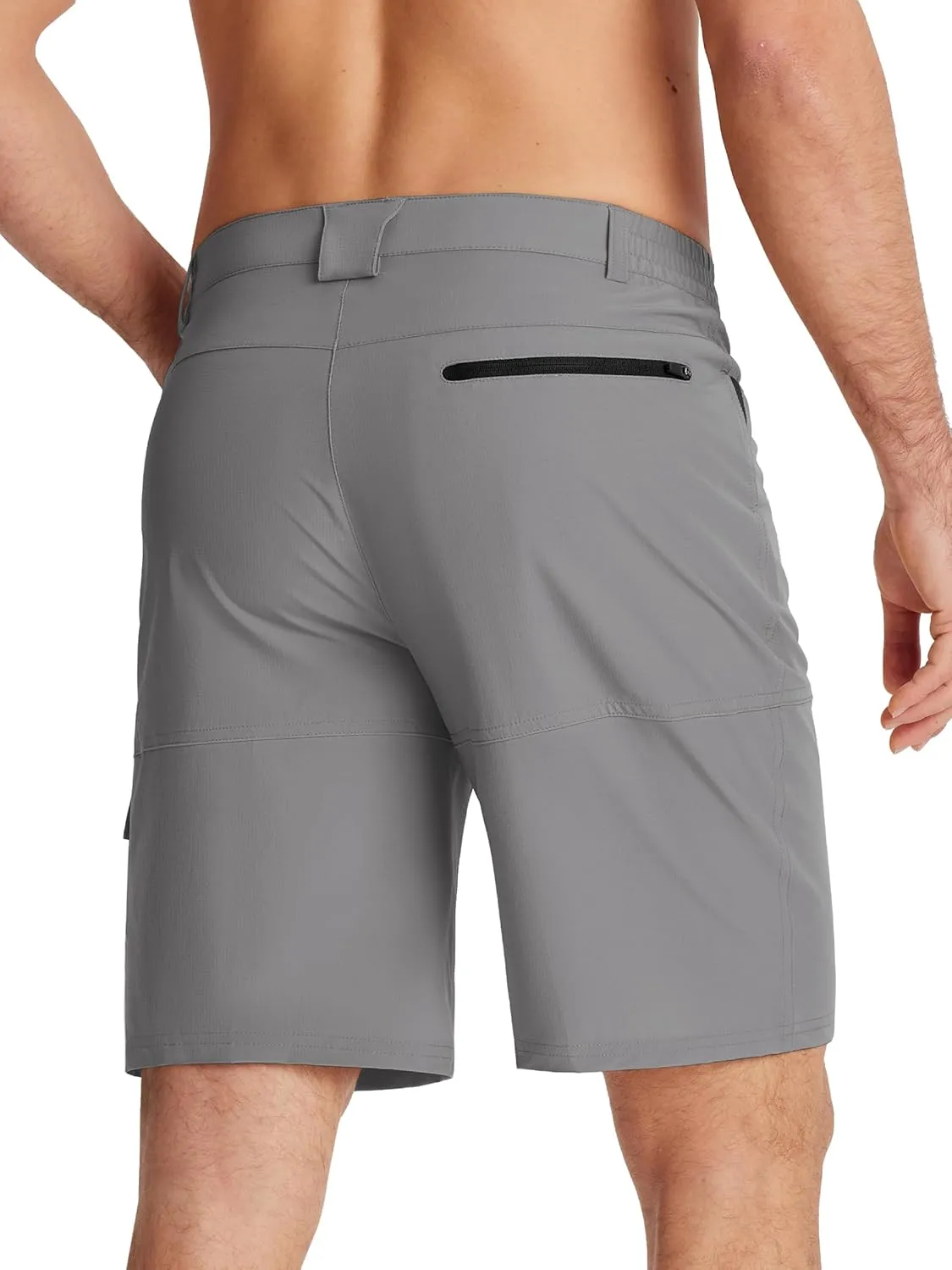 KEFITEVD Men's Hiking Shorts Outdoor Casual Quick Dry Water Resistant Lightweight Cargo Fishing Tactical Shorts