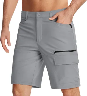 KEFITEVD Men's Hiking Shorts Outdoor Casual Quick Dry Water Resistant Lightweight Cargo Fishing Tactical Shorts