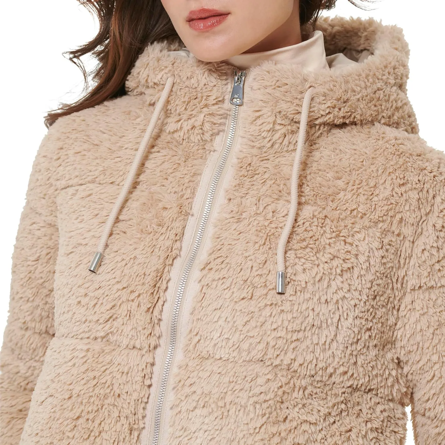 Kenneth Cole Women's Classic Mink Style Faux Fur Coat