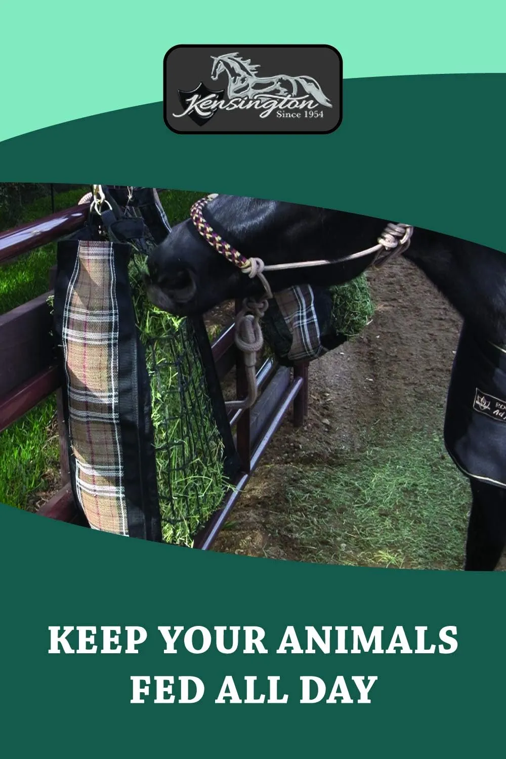 Kensington Slow Feed Hay Bag With Extra-Durable Nylon Straps Designed for Better Digestion, Colic-Free Feeding
