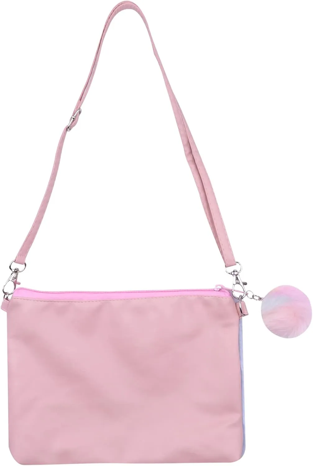 Kids Girls Fluffy Crossbody Purse Fuzzy Bag Plush Tie Dye Rainbow Shoulder Bag Handbag Wallet