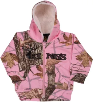 King's Camo Baby Girls' Infant Sherpa Zip Hoodie