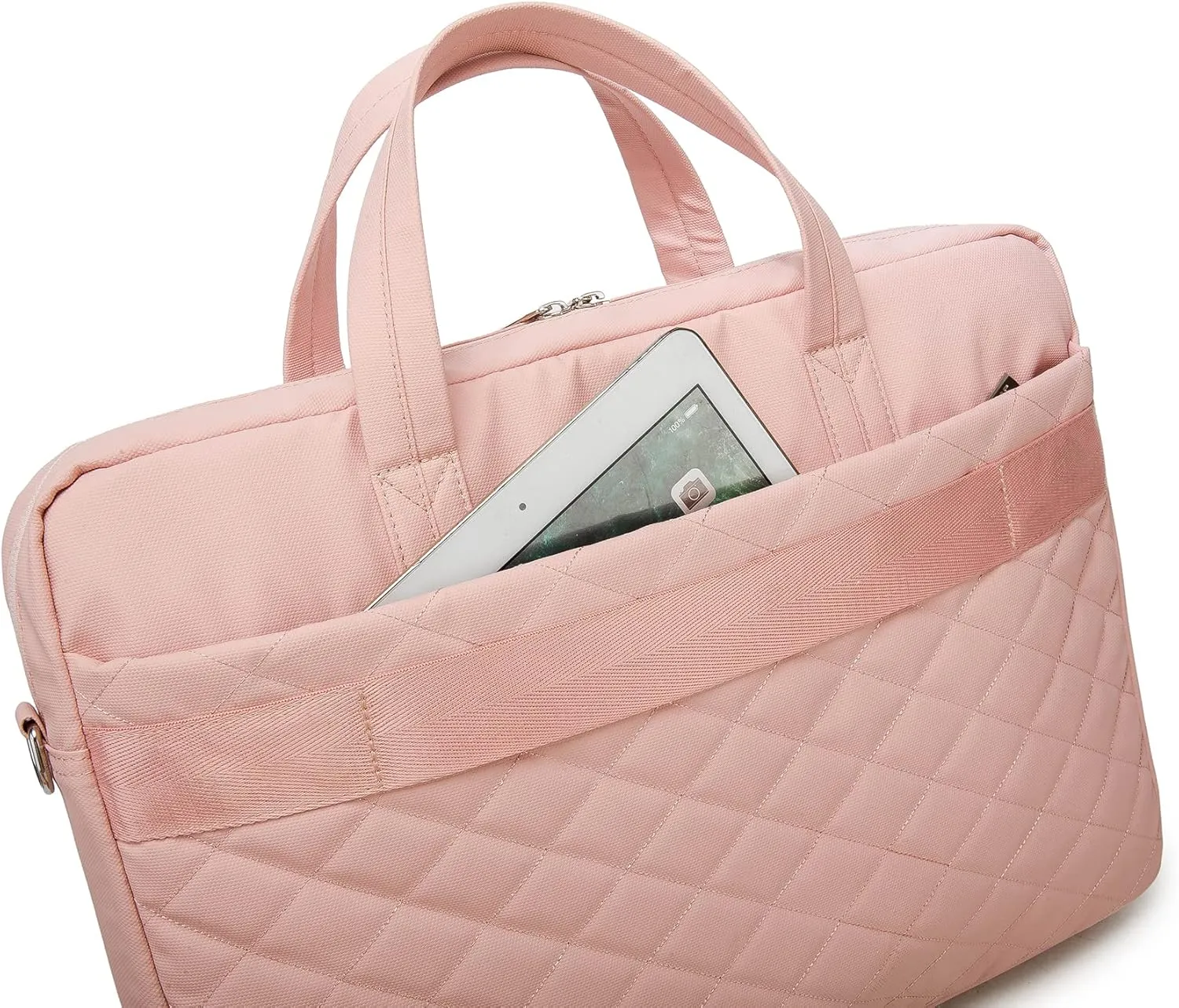 Kinmac Laptop Bag,Laptop Sleeve Case Shoulder Bag For MacBook Air Pro 13 inch,MacBook Pro 14 inch and 13 inch to 14 inch Laptop (Pink Embroider)