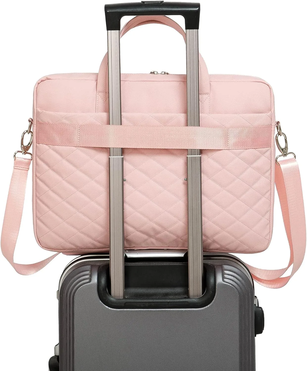Kinmac Laptop Bag,Laptop Sleeve Case Shoulder Bag For MacBook Air Pro 13 inch,MacBook Pro 14 inch and 13 inch to 14 inch Laptop (Pink Embroider)