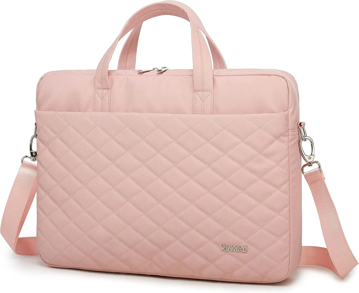 Kinmac Laptop Bag,Laptop Sleeve Case Shoulder Bag For MacBook Air Pro 13 inch,MacBook Pro 14 inch and 13 inch to 14 inch Laptop (Pink Embroider)